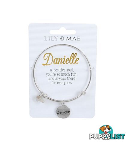 Personalised Bangle with Silver Charm â Danielle