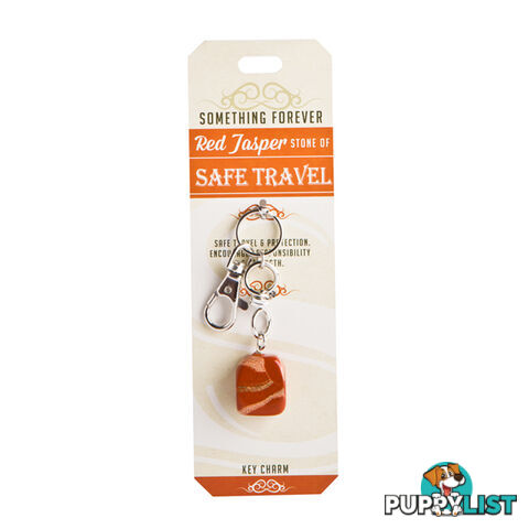 Something Forever â Red Jasper Key Charm â Stone of Safe Travel