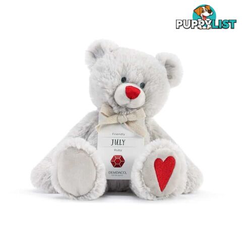 Demdaco Birthstone Bear - July Friendly Ruby - Demdaco - 638713529121