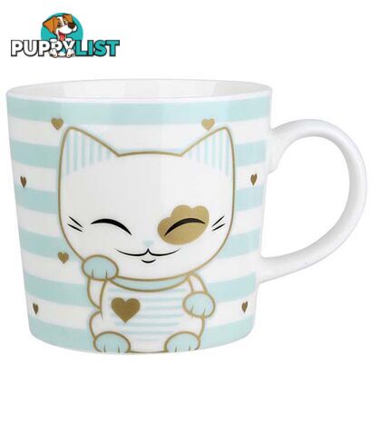 Mani The Lucky Cat Mug â Light Blue (Cat 028)