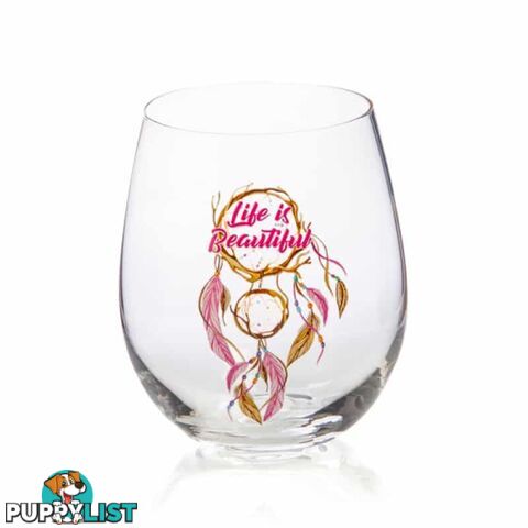 Life is Beautiful Tallulah Dreamcatcher Stemless Glass - MDI - 9318051141926