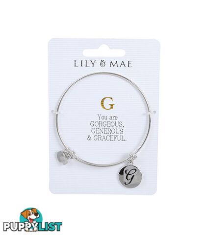 Personalised Bangle with Silver Charm â G