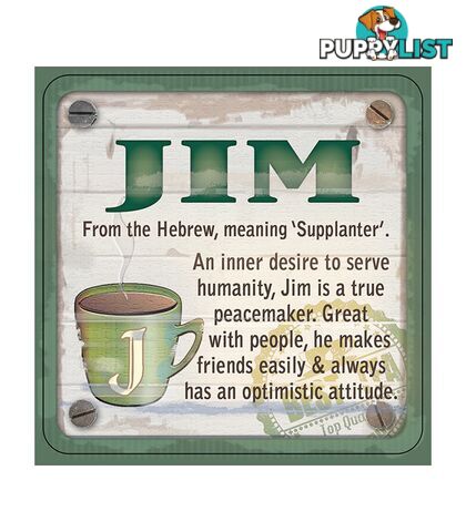 Personalised Cuppa Coasters - Jim