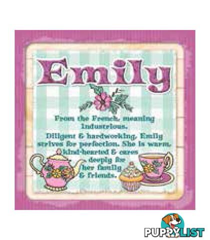 Personalised Cuppa Coasters - Emily