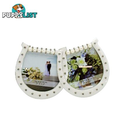 Dakota â Wedding Twin Horseshoe Photo Frame with Diamante