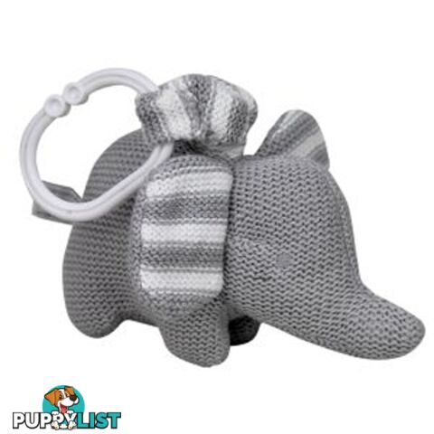 ES Kids - Grey Knitted Elephant Pram Toy