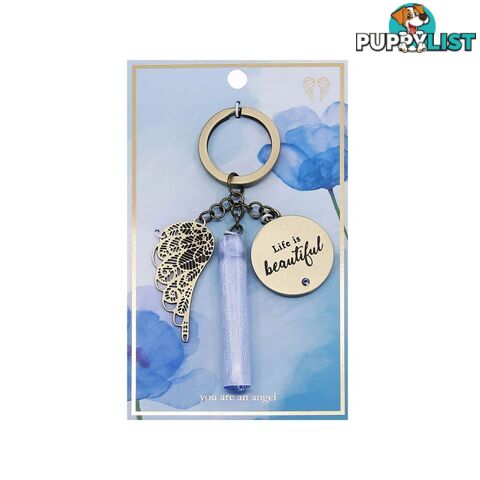 You Are An Angel Keychain Charm - Life Is Beautiful - The Aird Group - 9316188087674