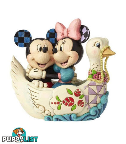 Jim Shore Disney Traditions - Mickey and Minnie Mouse in Swan - Lovebirds - Disney Traditions - 045544939997