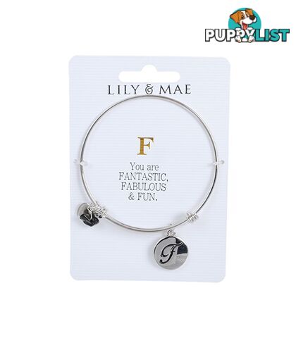 Personalised Bangle with Silver Charm â F