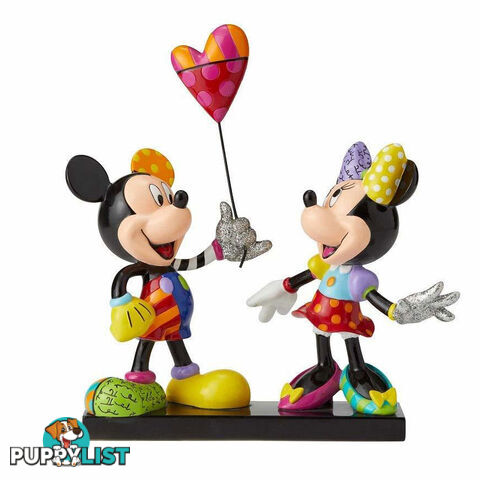 Britto Disney Mickey and Minnie with Balloon Figurine (Limited Edition) - Britto - 045544973540