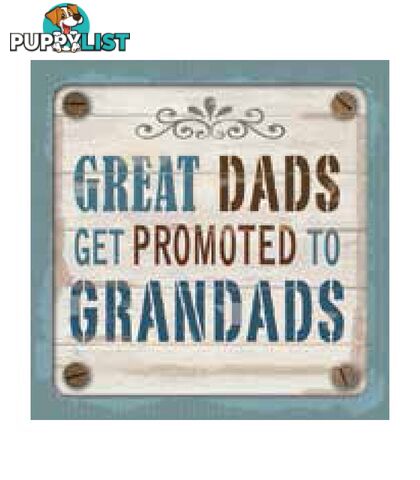 Personalised Cuppa Coasters - Great dads get promoted to grandads