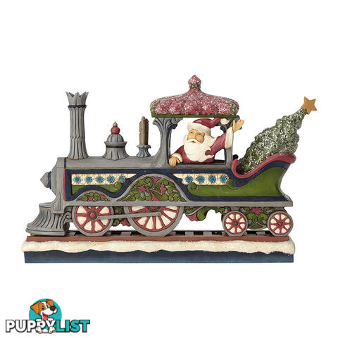 Heartwood Creek Victorian - Santa In Train Figurine - 045544969826