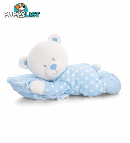 Keel Toys - Spotty Bear Pillow - Blue 25cm - Korimco - 5027148011922