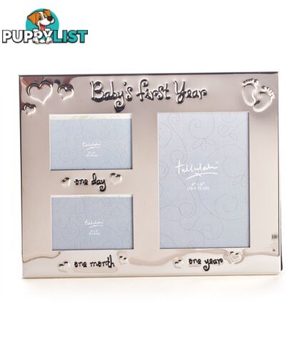 Baby's First Year Silver Look Photo Frame