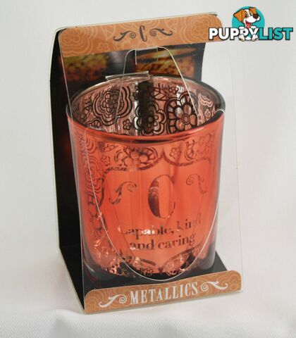 Metallics Personalised Candle Pot with Name Meaning â C