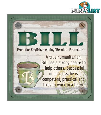 Personalised Cuppa Coasters - Bill