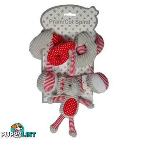 ES Kids - Red Elephant Cot Pram Toy