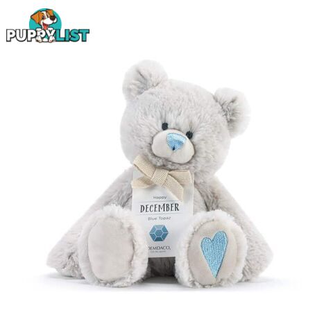 Demdaco Birthstone Bear - December Happy Blue Topaz - Demdaco - 638713527097