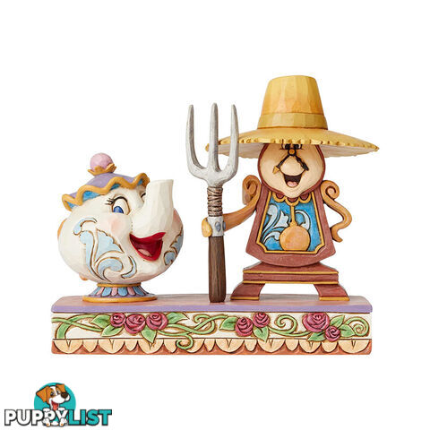 Disney Traditions - Mrs. Potts & Cogsworth Workin' Round The Clock Figurine - Disney Traditions - 028399144150