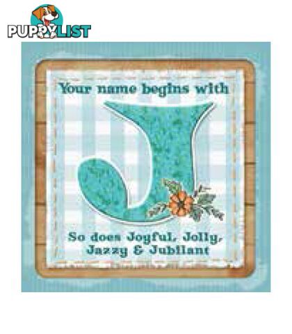 Personalised Cuppa Coasters - J (Female)