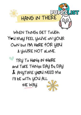 Hang In There Inspired Words Greeting Card