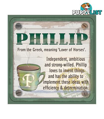 Personalised Cuppa Coasters - Phillip