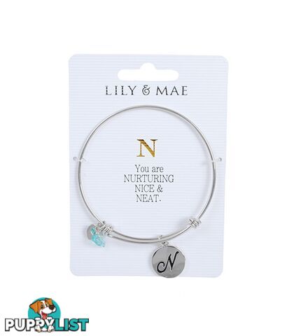 Personalised Bangle with Silver Charm â N