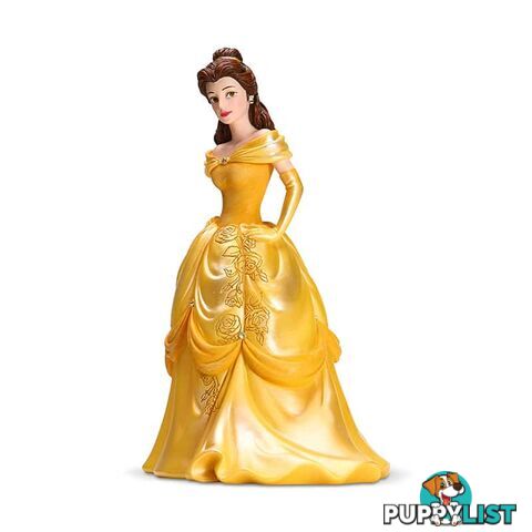 Disney Showcase Couture De Force Belle In Golden Dress Figurine