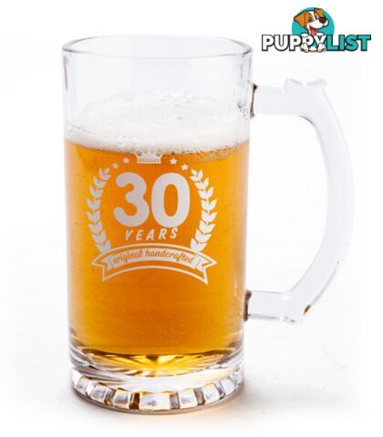 30th Birthday Crafted Stein