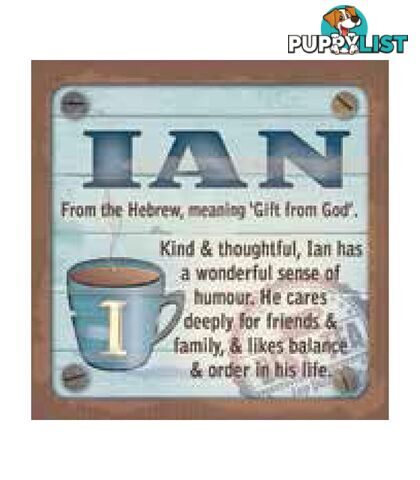 Personalised Cuppa Coasters - Ian