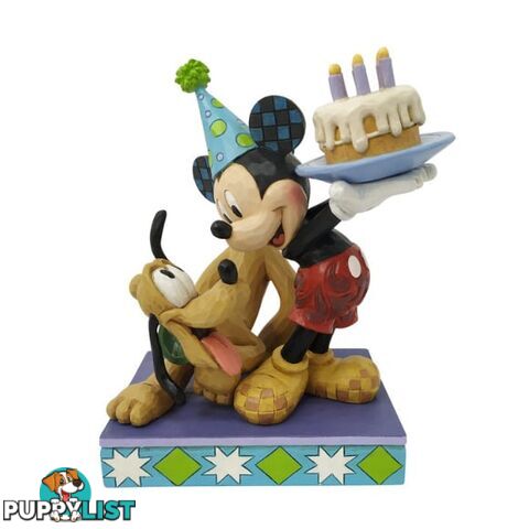 Disney Traditions - 16cm/6.2" Pluto 90th Birthday with Mickey - Disney Traditions - 028399241736