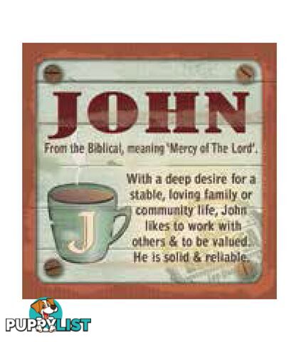 Personalised Cuppa Coasters - John