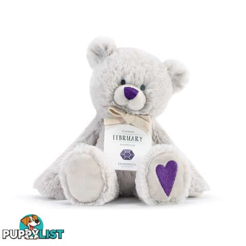 Demdaco Birthstone Bear - February Curious Amethyst - Demdaco - 638713529275