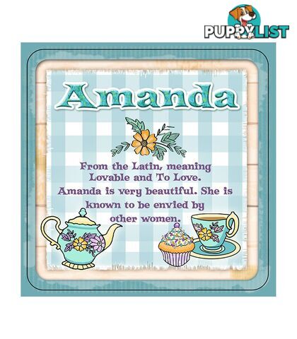 Personalised Cuppa Coasters - Amanda