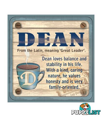 Personalised Cuppa Coasters - Dean