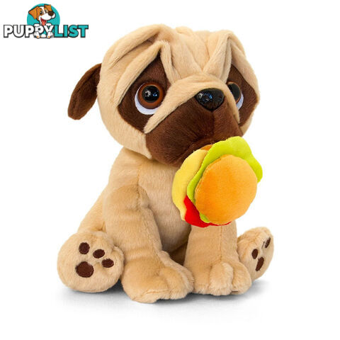 Keel Toys - Pugsley Food To Go Plush 20cm 1