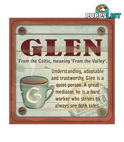 Personalised Cuppa Coasters - Glen