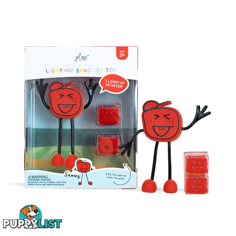 Glo Pal Light-Up Sensory Character Sammy: Red - Glo Pals - 850016823090