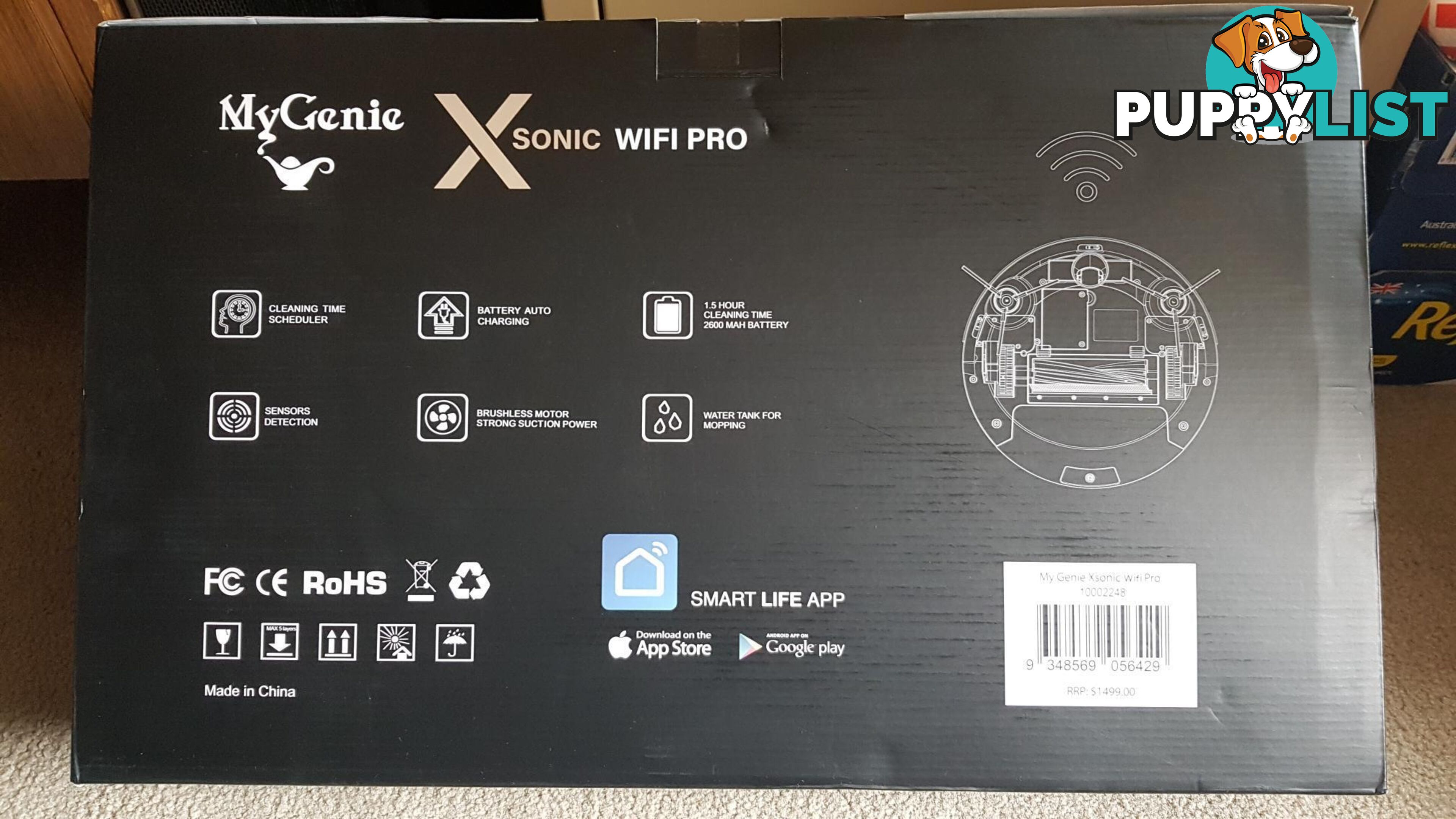 MY GENIE XSONIC WIFI PRO ROBOTIC VACUUM CLEANER