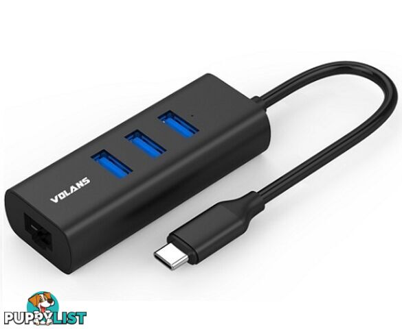 Volans USB-C to 3 Port Hub Gig