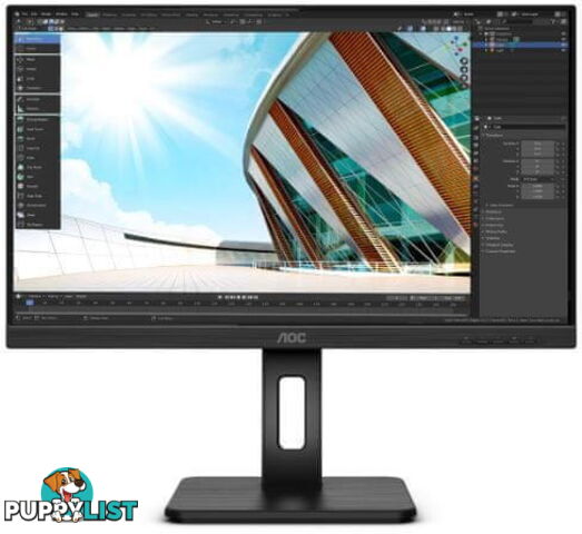 AOC  24&#8221;IPS, 1920&#215;1080 Spk, Height Adjust