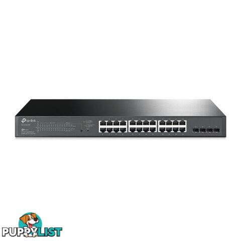 Tp-Link JetStream SG2428P Managed Gigabit PoE+ Switch, 24x Gigabit PoE+ Ports, 4x SFP Ports,