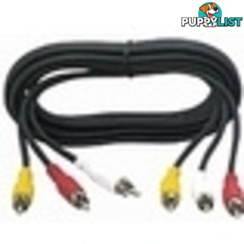 3xRCA to 3xRCA 2M Plug/Plug