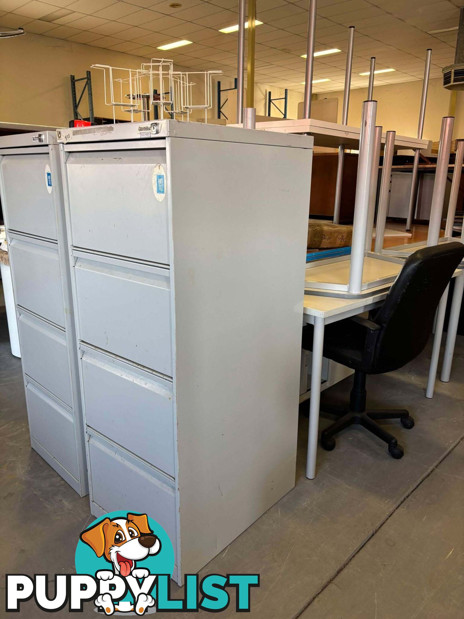 4-Drawer Vertical Filing Cabinet- NO KEY