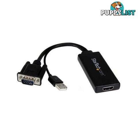 StarTech VGA to HDMI Adapter with USB Audio Power Portable VGA to HDMI Converter