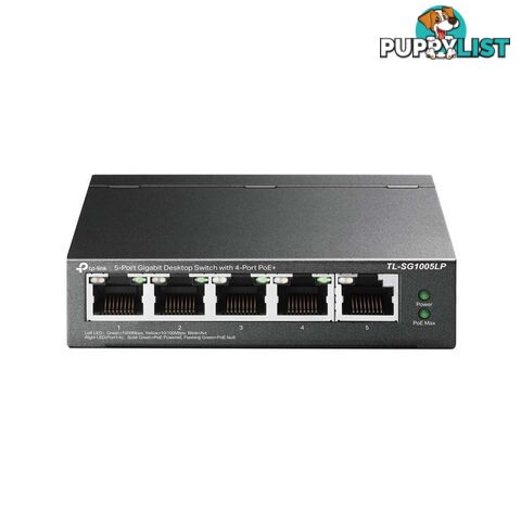 TP-Link TL-SG1005LP 5-Port Gigabit Desktop Switch with 4-Port PoE+