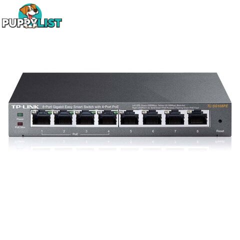 TP-Link TL-SG108PE 8-Port Gigabit Easy Smart Switch