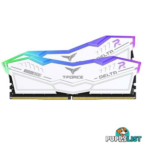 Team T-Force Delta RGB 32GB (2x 16GB) DDR5 5600MHz CL36 Memory - White