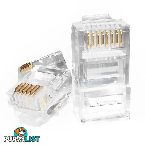 Astrotek RJ45 Jack Connector Modular Plug Crimp 8P8C CAT5e LAN Network Ethernet Head 20/pack