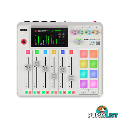 Rode RODECaster Pro II Integrated Audio Production Studio - White